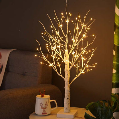 🔥 50% DE RÉDUCTION ! ✨ Lampe LED Bouleau Décoratif - Lumière Chaude et Accueillante, Économe en Énergie, Design Naturel 🌳💡