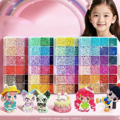 🎨 Kit complet de perles à repasser – 96 couleurs vibrantes, outils inclus pour créer sans limites
