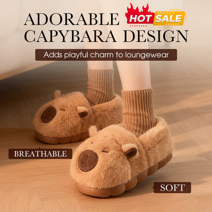 🐾 50 % de réduction – Pantoufles Capybara antidérapantes : doublure moelleuse, semelle EVA & chaleur hivernale ! 🧸