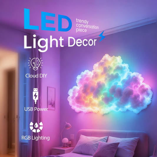 ⏳50 % de réduction pour une durée limitée⏰Décoration lumineuse LED Thundercloud à alimentation USB à monter soi-même🌈☁️