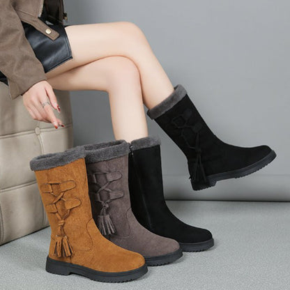 👢 Black Friday : 60 % de réduction ! Dernière chance – Bottes chaudes femmes mi-mollet, fermeture éclair latérale & semelle antidérapante ❄️✨