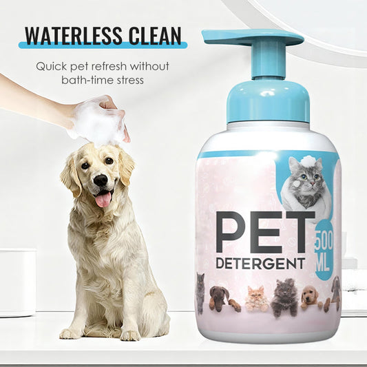 🔥50% de réduction ! Shampoing Sans Rinçage pour Chiens & Chats – Nettoyage Doux, Parfum Pêche & Formule Universelle 🐾🍑