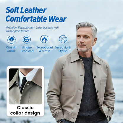 🎁 Black Friday -55% ! Veste Classique en Simili Cuir Homme – Élégance Intemporelle, Confort Assuré 🖤🧥