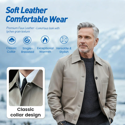 🎁 Black Friday -55% ! Veste Classique en Simili Cuir Homme – Élégance Intemporelle, Confort Assuré 🖤🧥
