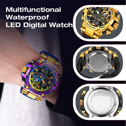 🔥 Black Friday : 50 % de réduction ! Montre numérique LED multifonctionnelle étanche – Double affichage, rétroéclairage & boîtier robuste ⌚💙
