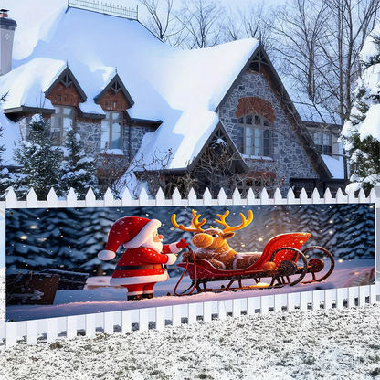 🔥 50 % de réduction ! 🎄 Bannière extérieure « Merry Christmas » – Résistante aux intempéries, impression anti-décoloration & installation en 2 min ! 🎅✨