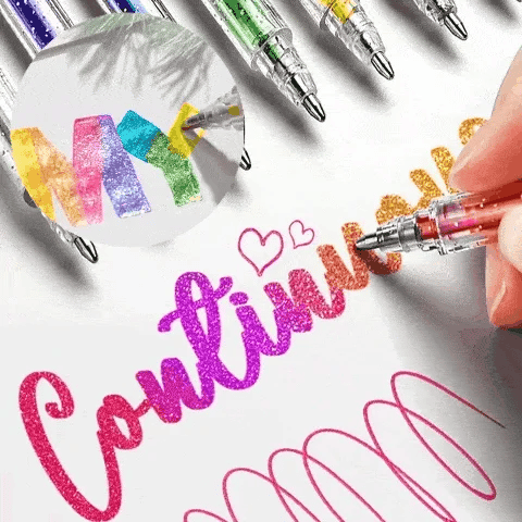 🎁 Dernier jour de soldes – 49% de réduction ! ✨ Set de Stylos Gel Pailletés Biodégradables 🎨 Écriture Douce, Couleurs Éclatantes & Idéal pour DIY, Coloriage & Créativité !