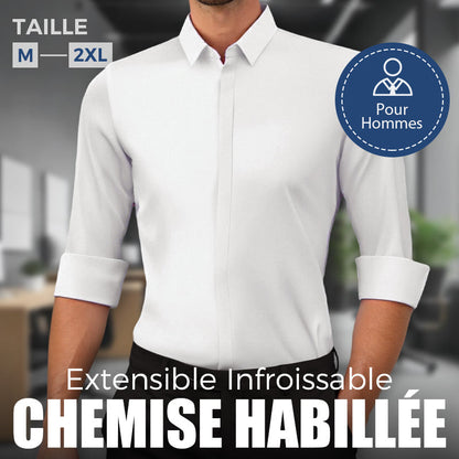 💎 60% DE RÉDUCTION ! 💎 NOUVEAUTÉ 2026 | Chemise Habillée Infroissable Coupe Slim – Parfaite pour le Bureau & les Soirées Élégantes 👔