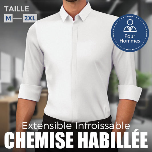 💎 60% DE RÉDUCTION ! 💎 NOUVEAUTÉ 2026 | Chemise Habillée Infroissable Coupe Slim – Parfaite pour le Bureau & les Soirées Élégantes 👔