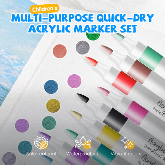 ✏️ 50% de réduction – Couleurs Vives & Fixation Rapide – Kit Complet de Marqueurs Acryliques 🎨