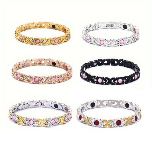 💎 Soldes 2026 — Plus de 40 000 vendus!✨ Bracelet Cristaux Femme – Motif Entrelacé Chic & Réglable 🌟