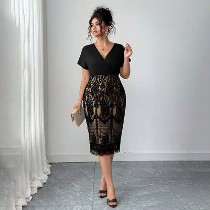 ✨ 60 % de réduction – Robe décontractée à col en V pour femme, silhouette flatteuse & confort respirant ! 🖤
