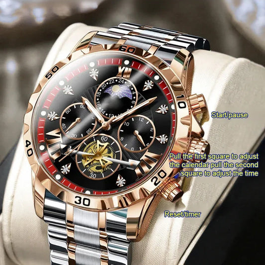 ⌚ PROMO 50 % DE RÉDUCTION ! 💣 Montre Quartz Homme Volant – Lumineuse, Étanche 30 m ✨