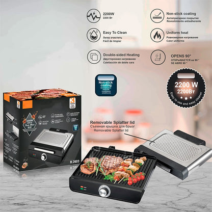 ⏰ Offre Flash : 50 % de réduction ! 🍖🔥 Barbecue d’intérieur sans fumée 2200 W – Cuisson saine, nettoyage facile ! 🥬⚡