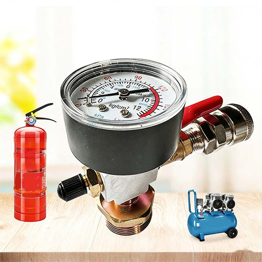 📢📢50 % de réduction ! Adaptateur valve réservoir d’air – Manomètre intégré, raccord rapide & robinet à bille ! ⚙️💨