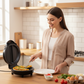🍳 PROMO LIMITÉE 50% DE RÉDUCTION ! ✨ Plaque Électrique Antiadhésive – Double Face, Compartimentée, Sûre et Compacte ☀️
