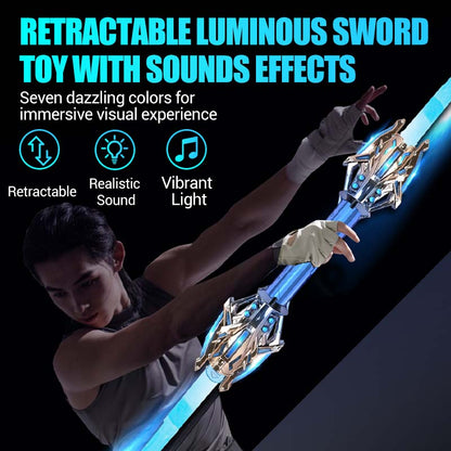 📢 70 % de réduction !!! ✨ Épée Lumineuse Rétractable avec Double Lame, Sons Réalistes & 7 Couleurs – Le Jouet Héros dont Tous les Enfants Rêvent ! ⚔️🌈