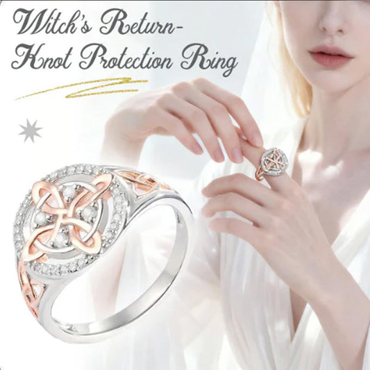 📢📢60 % de réduction !!! ⏰Bague Zirconium au Nœud Celtique - L'Alliance Élégante des Deux Tons