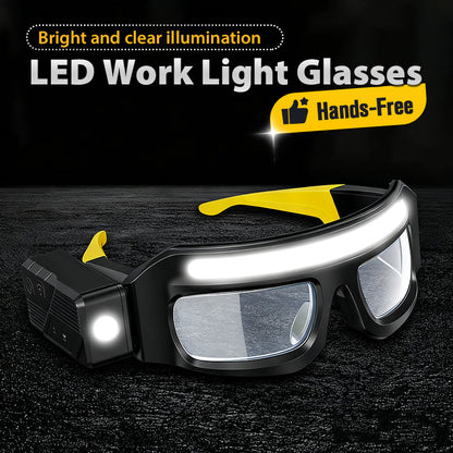 📢 50% DE RÉDUCTION !! ⏰ Lunettes LED Mains Libres – Éclairage Intégré Réglable, Léger et Confortable pour Bricolage & Réparations 🛠️
