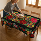 🎉 Vente 2026 — Plus de 35 700 vendus!🔥 Nappe mexicaine à fleurs bord festonné