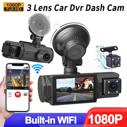 🔥55% de réduction ! 🚗 Enregistreur Vidéo Voiture 1080p Triple Caméra + Caméra de Recul – Livraison Gratuite ✈️