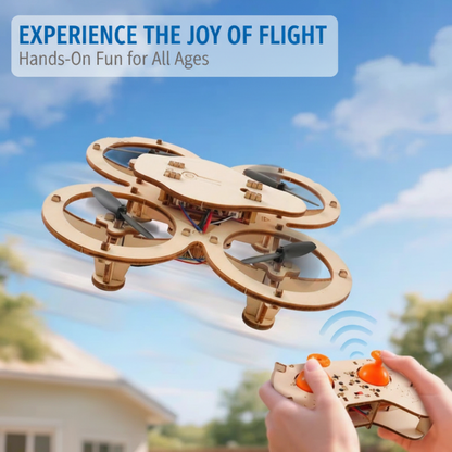 ✈️ PROMO LIMITÉE 50% DE RÉDUCTION ! 💥 Kit Drone en Bois DIY pour Enfants – Maintien d'Altitude, Télécommande Stable, STEM ✨