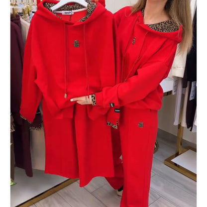 💎 60% DE RÉDUCTION ! 💎 Sweat à Capuche Femme – Doublure Léopard, Coupe Oversize & Ours Brodé, Chaud & Tendance (S–5XL) 🐾❤️