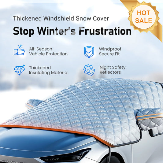 🚗❄️ 50% de réduction ! Housse de neige épaisse pour pare-brise toutes saisons – Protection hiver/été, anti-vent & bandes réfléchissantes