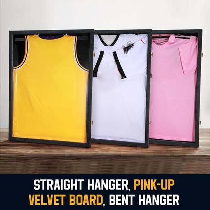 📢📢50% de réduction ! Cadre d’exposition en bois pour maillot – Porte magnétique & acrylique transparent 🏀🖤