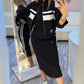 🎁 60% DE RÉDUCTION !! ⏰ Ensemble Veste Bomber + Jupe Moulante à Col Montant – Look Sport-Chic, Silhouette Élancée & Polyvalence Maximale 💃🖤