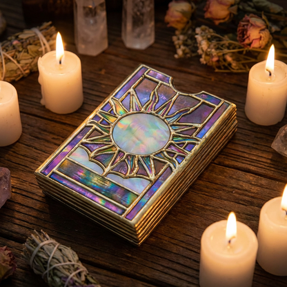 🔮 50% DE RÉDUCTION ! 🃏 Porte-Cartes de Tarot Irisé – Protection, Design Mystique & Parfait pour les Cartomancie ✨