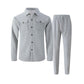 🔥 60 % DE RÉDUCTION ! ⏰ Ensemble homme veste boutonnée + pantalon en maille alvéolée – Coupe ample, tissu respirant & style casual élégant 👕👖