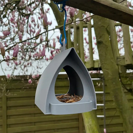 📢 50 % de réduction ⏰ Mangeoire suspendue pour oiseaux avec toit – Observation facile, nourriture protégée & design durable ! 🐦🌧️