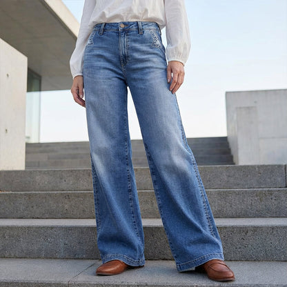 💎 -60% SUR LE JEAN LARGE VINTAGE ! 💎 Taille Haute, Délavage Rétro & Confort Coton pour un Style Intemporel 👖✨