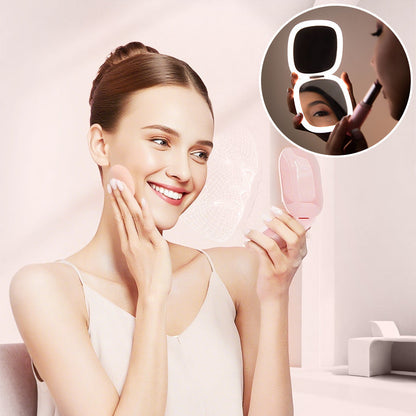 Miroir grossissant compact avec éclairage