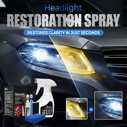 🔥 50% DE RÉDUCTION ! ✨ Spray de Restauration pour Phares – 180ml, Pas de Ponçage, Protection UV Durable 💡