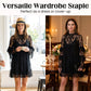 👗 PROMO LIMITÉE 50% DE RÉDUCTION ! 💥 Robe Femme Dentelle Ajourée – Manches Rouches, Coupe Fluide, Romantique ✨