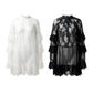 👗 PROMO LIMITÉE 50% DE RÉDUCTION ! 💥 Robe Femme Dentelle Ajourée – Manches Rouches, Coupe Fluide, Romantique ✨