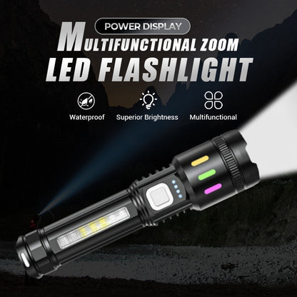 💎 60% DE RÉDUCTION! 💎 Lampe de Poche LED Zoom avec Affichage Batterie – Portée 500m, USB-C & 4 Modes