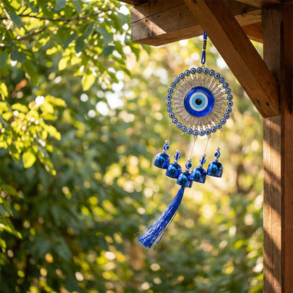 🔮 60 % de réduction ! 🌬️ Carillon à Vent Nazar – Amulette de Protection Authentique, Sons Apaisants & Symboles Spirituels Élégants ✨