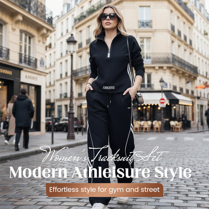 🎁 60% DE RÉDUCTION ! 💃 Offre Spéciale – Ensemble de Survêtement Décontracté à Demi-Zip pour Femme : Style Athleisure & Confort Absolu 🌸✨
