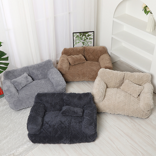 💎 53% DE RÉDUCTION ! 💎 Panier Canapé Apaisant en Peluche pour Animaux – Bord Surélevé, Housse Amovible & Fond Antidérapant 🛋️🐾