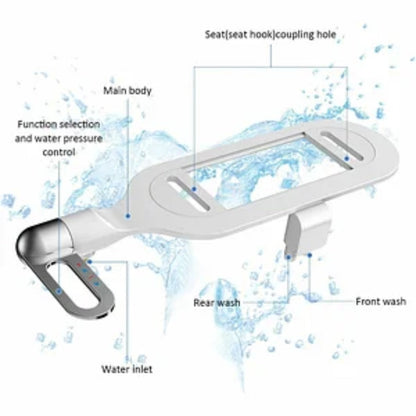 🚽50% DE RÉDUCTION ! 🚿 Accessoire de Bidet Sans Électricité à Double Buse – Nettoyage Hygiénique, Pression Réglable & Installation Facile en 15 Min ! 🛠️