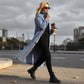 💎 60% DE RÉDUCTION + LIVRAISON GRATUITE ! 💎 Manteau Long en Denim Boutonné pour Femme – Coupe Ample, Poches Pratiques & Style Mi-Saison Intemporel 👖🧥