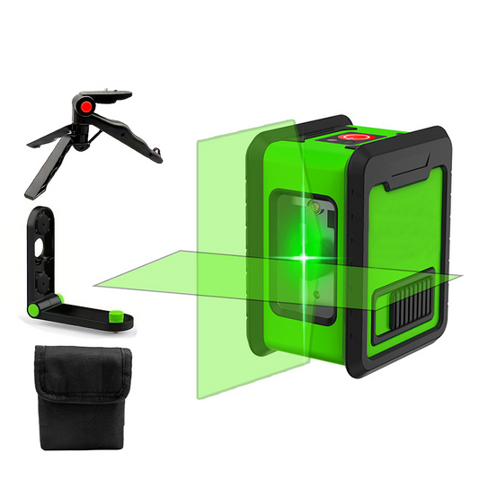 💎 50% DE RÉDUCTION ! 💎 Mini Niveau Laser à Lignes Croisées Haute Précision – Laser Vert, IP54 & Trépied Inclus 📏💚