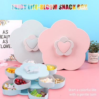 💎 50% DE RÉDUCTION ! 💎 Boîte à Collation Bloo – Design Rotatif Amusant, Compartiments Multiples & Cadeau Créatif 🌈🍿