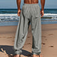 👖 PROMO LIMITÉE 50% DE RÉDUCTION ! ✨ Pantalon Lin Homme – Coupe Ample, Cordon de Serrage, Poches Latérales 🌿