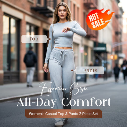 👚 PROMO FLASH 50% DE RÉDUCTION ! ✨ Ensemble 2 Pièces Femme Décontracté – Design Minimaliste, Tissu Doux & Taille Ajustable 👖