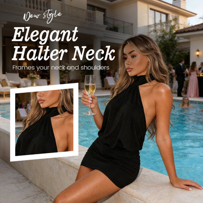 👗 OFFRE EXCLUSIVE : 50% DE RÉDUCTION ! ✨ Robe de Soirée Dos Nu & Moulante – Col Carré, Tissu Élastique & Silhouette Sublimée 💃