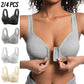 💎 50% DE RÉDUCTION ! 💎 Lot de 4 Soutiens-Gorge Push-Up à Fermeture Avant – Sans Armatures, Sans Coutures & Soutien Latéral pour un Confort Toute la Journée 👙🌸